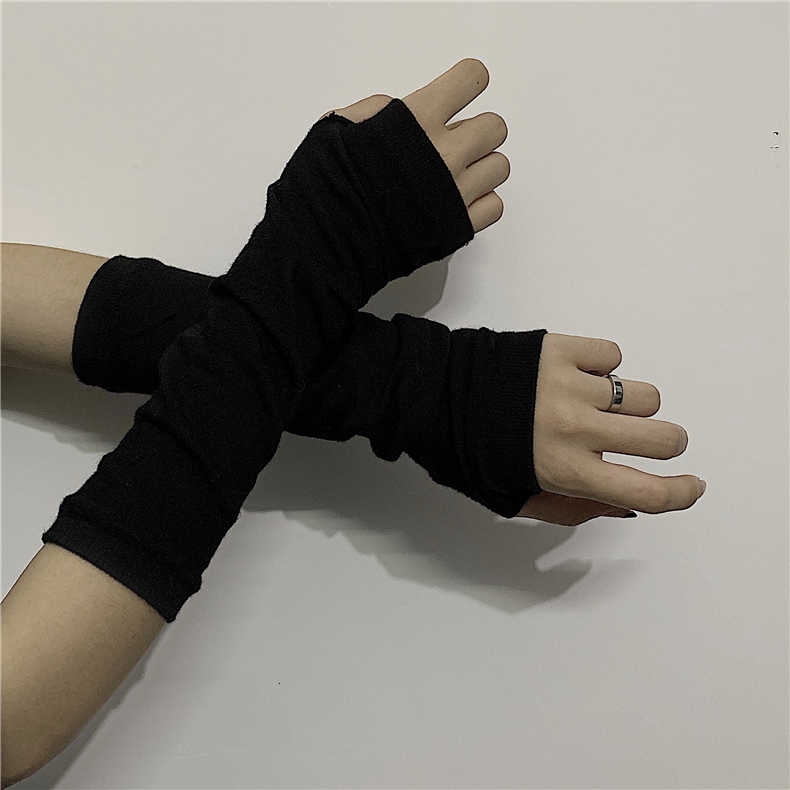 [Giao Hàng Miễn Phí] Áo Thun Tay Ngắn Màu Tối Phong Cách Yamamoto 225800Găng Tay Dài Ninja Thời Trang Unisex