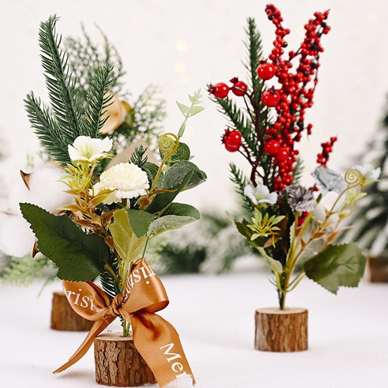 Cây thông noel mini trang trí để bàn siêu xinh