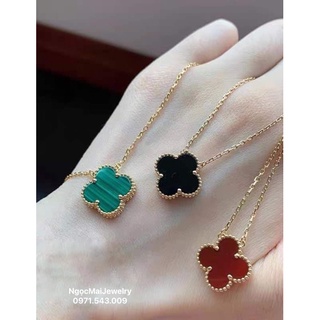 Dây chuyền cỏ 4 lá may mắn 3màu xinh xịn Ngọc Mai Jewelry