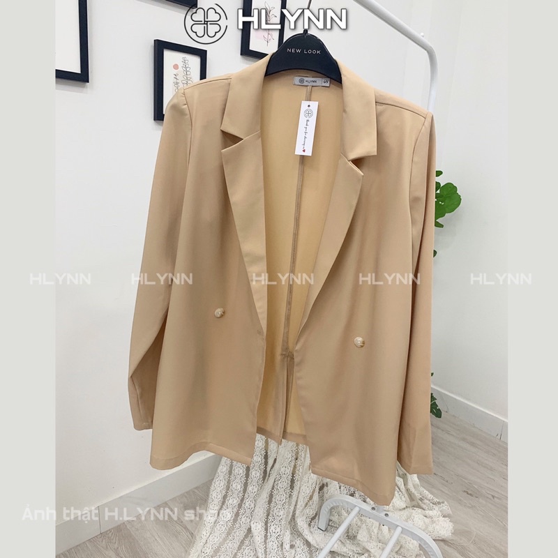 Áo vest blazer nữ hai cúc dáng suông