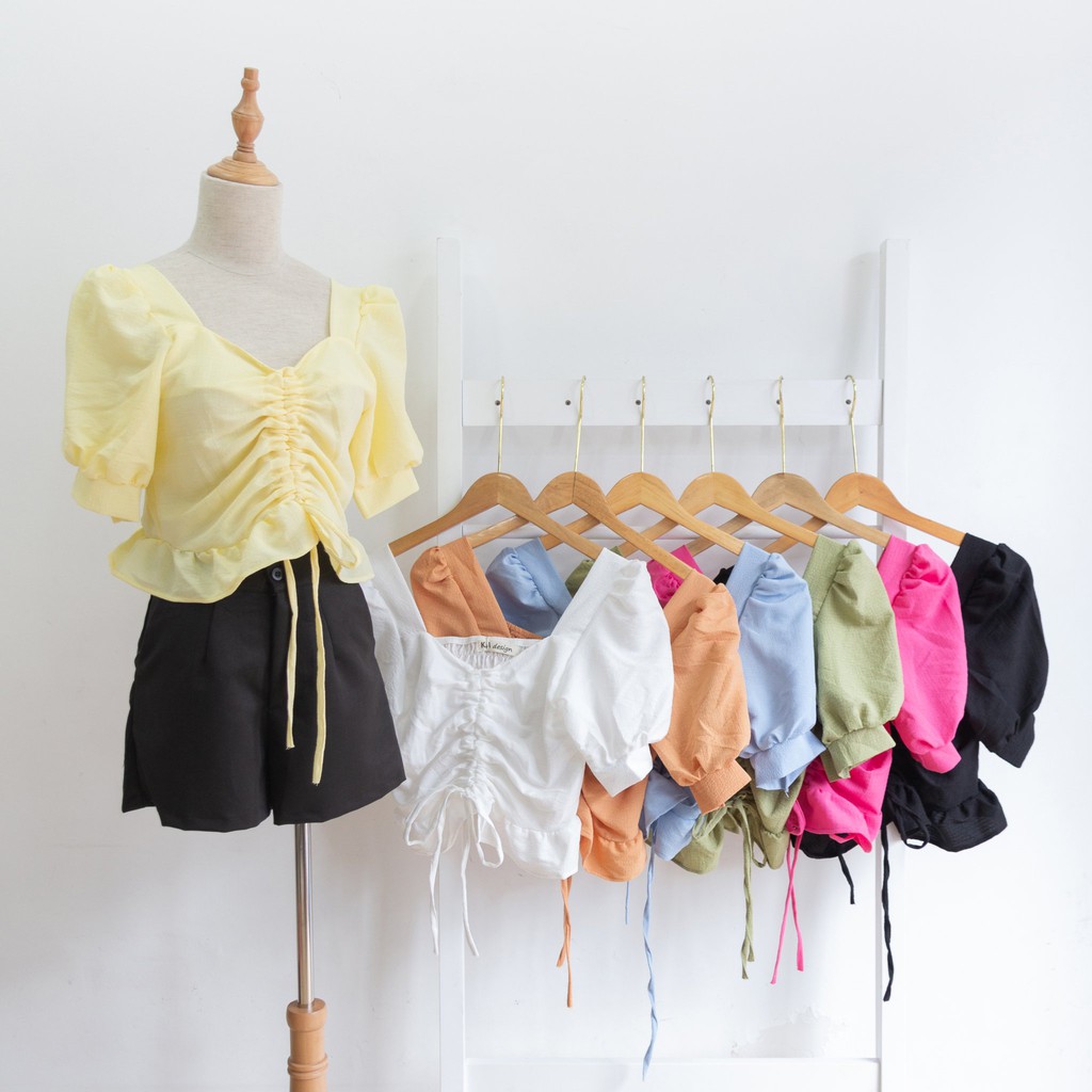 Áo Rút Trước Tay Phồng Bèo - LEO's clothing AK21