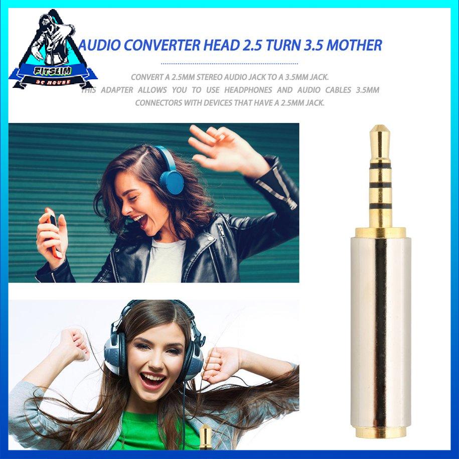 Bộ chuyển đổi giắc cắm tai nghe âm thanh nổi stereo 2,5mm Nam sang 3,5mm cho Nữ [8/1]