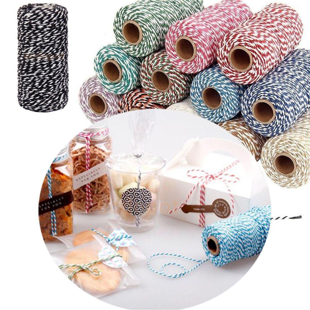 Cuộn Dây Cotton 2 Lớp Dài 100M Dùng Trang Trí Giáng Sinh