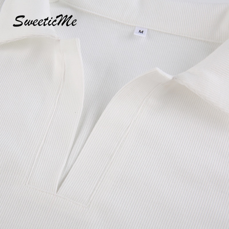 Sweeticme Áo Thun Trơn Tay Dài Có Túi 2021