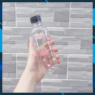 Chai nhựa vuông nắp đen 350ml ( không kèm stick)- shopforgirl -BAOTRIETLE