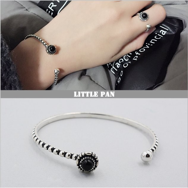 Vòng tay bạc 925 ngọc trai nhân tạo dị S925 PEARL QA SILVER Bracelet BR221201