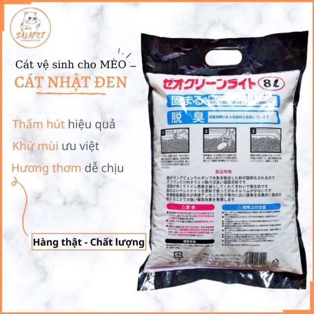 Cát Vệ Sinh Cho Mèo Nhật bản 8L thấm hút, vón cục nhanh, ít bụi, khử mùi, diệt khuẩn, thơm dịu,giá rẻ 8L(4 kg)