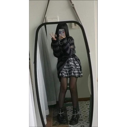 Áo len rách dạng mỏng gothic - punk unisex