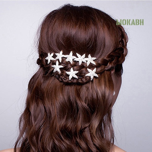 Set 6 Trâm Cài Tóc Chữ U Hình Sao Biển Cho Nữ