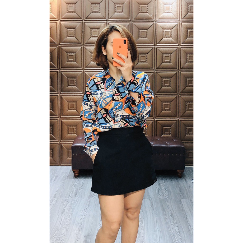 Áo sơ mi nữ dài tay vải lụa chống nhăn