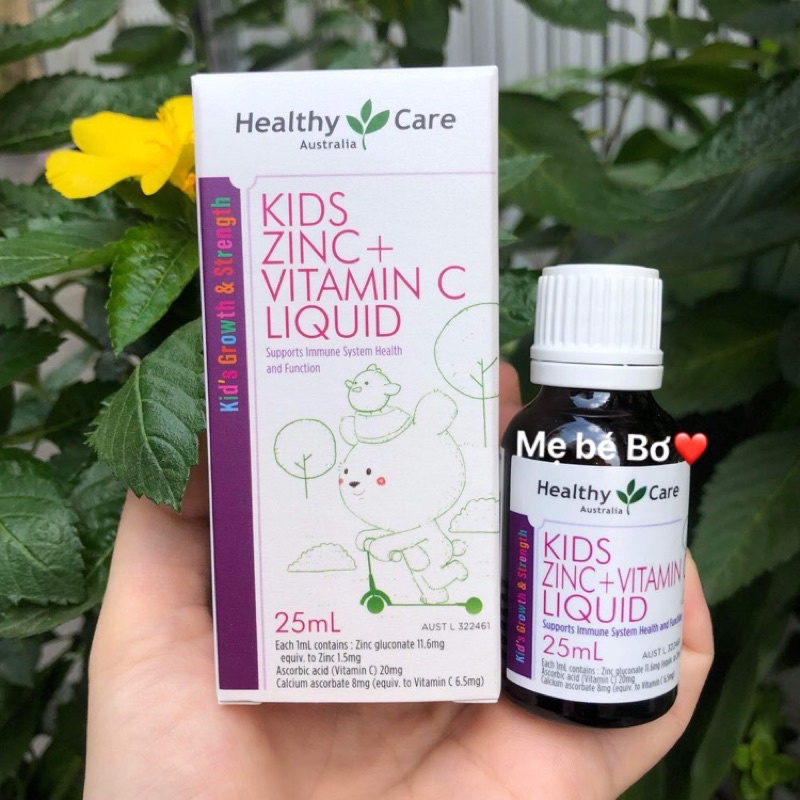 Siro Kẽm Kids ZinC + Vitamin C Healthy Care Úc 25ml