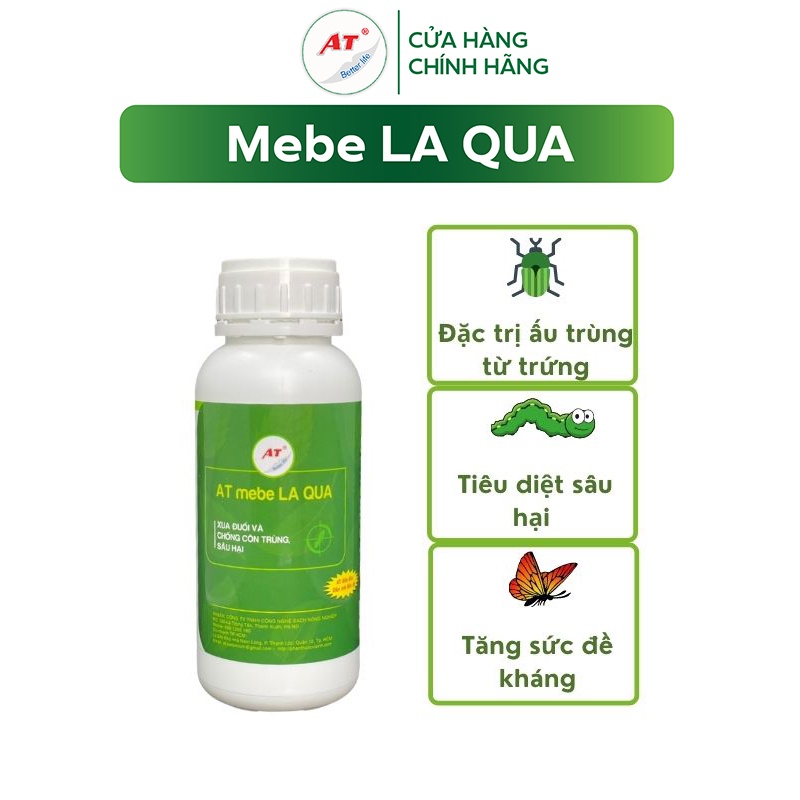 Chế phẩm sinh học loại bỏ sâu, bọ trĩ, nhện đục, sâu đục thân kháng thuốc-Mebe La Qua Đậm đặc dung tích 500ml pha 50 lít