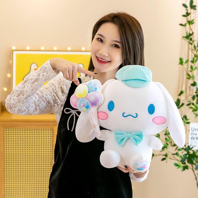 Sanrio cinnamoroll gấu bông thú nhồi bông quà tặng hình chú chó cầm bóng bay dễ thương phong cách nhật bản nhiều kích cỡ