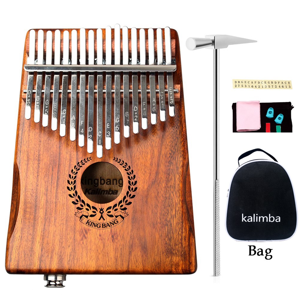 GB 17 Phím EQ kalimba Ac keo Thumb Piano Link Loa Pickup điện với túi Nhạc cụ có thể học trong 10 phút