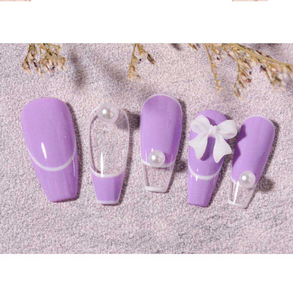 [Hàng mới về] Set 30 phụ kiện trang trí móng tay ba chiều hình nơ và trái tim pha lê thời trang thanh lịch