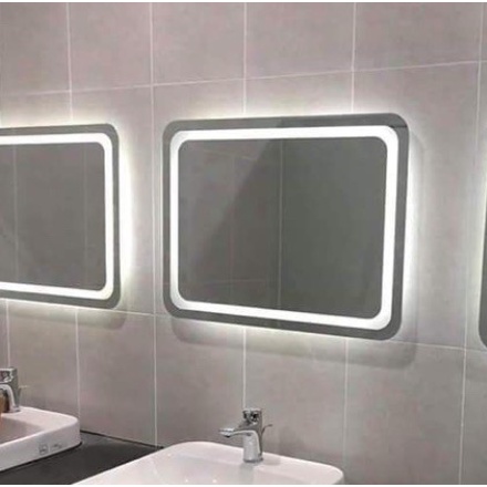 Gương đèn LED - Cảm ứng - Hình chữ Nhật, Size: 40x60cm, 50x70cm