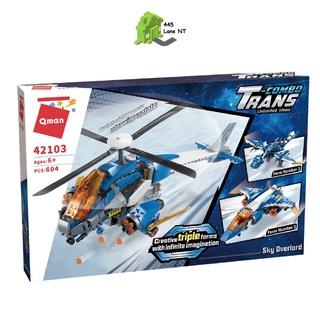 Đồ chơi lắp ráp qman sáng tạo 42103 máy bay trực thăng biến hình 604 chi tiết toy mô hình