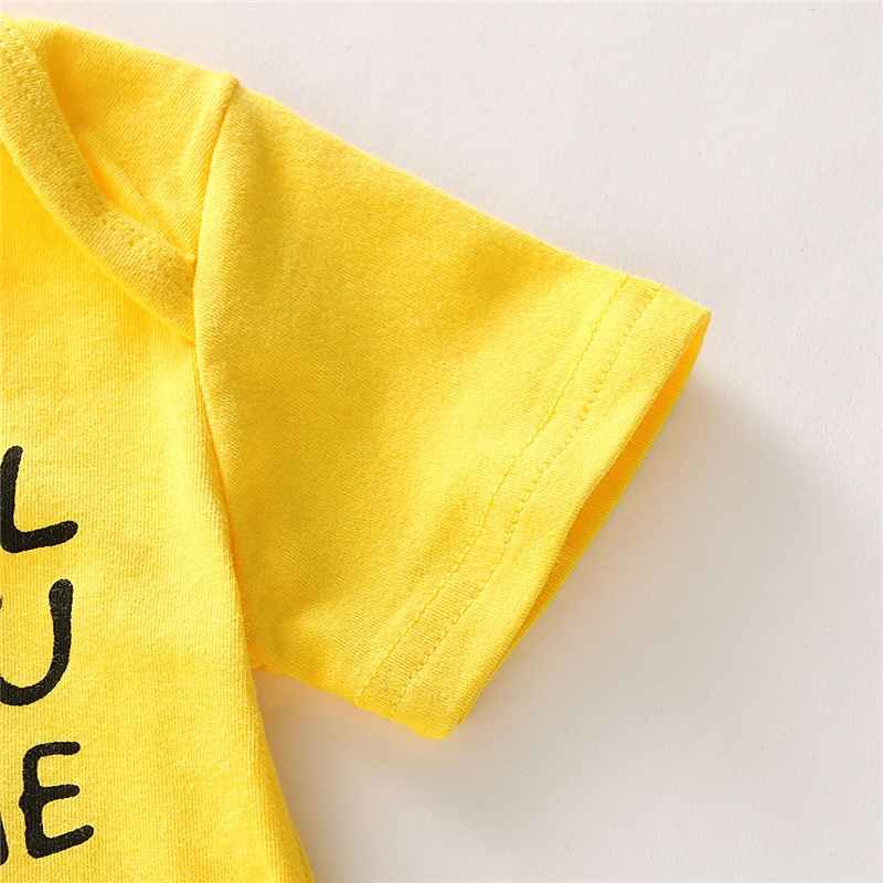 Áo liền quần MIKRDOO in chữ cái đáng yêu dành cho bé