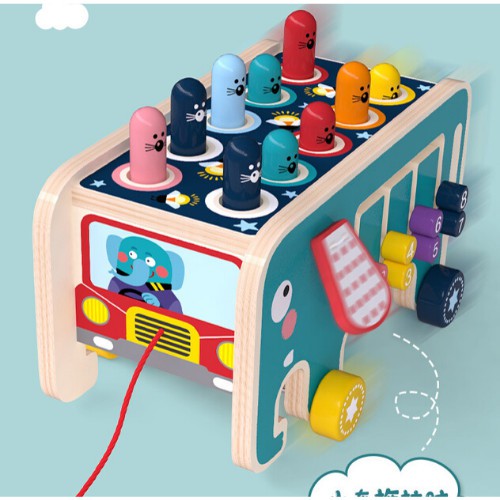 [HÀNG HÓT] Đồ chơi trẻ em đập chuột bằng gỗ an toàn, có sơn nhiều màu sắc kèm 2 búa để các bé cùng chơi