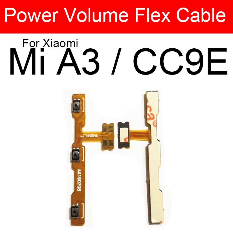 Cáp Flex Âm Lượng Và Nút Bấm Cho Xiaomi Redmi Mi A1 A2 A3 5x 6 6x Cc9E Note Max Mix 2 2s 3 Lite Pro