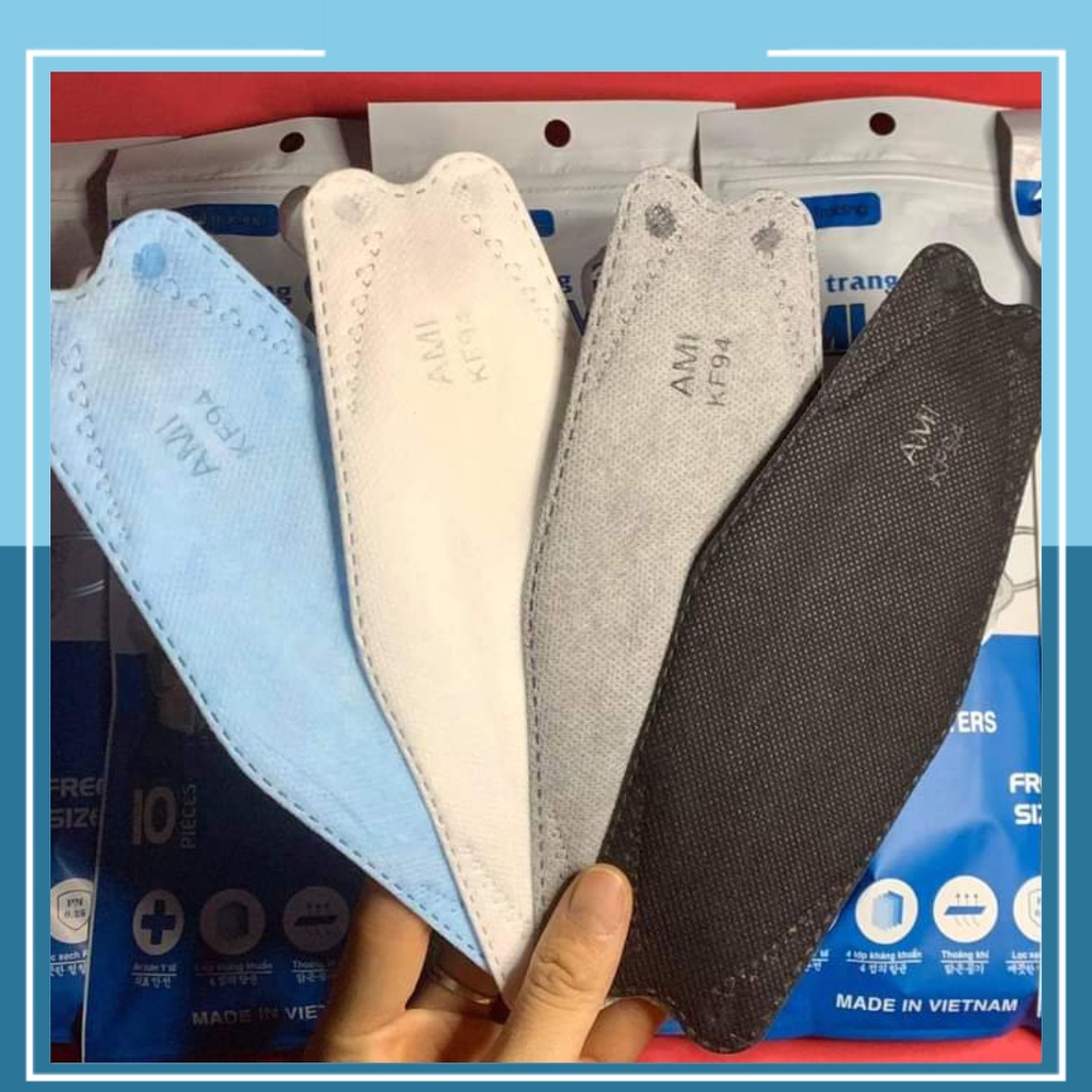 Khẩu trang 4D Kf94 tiêu chuẩn Hàn Quốc  - HeBi oficial