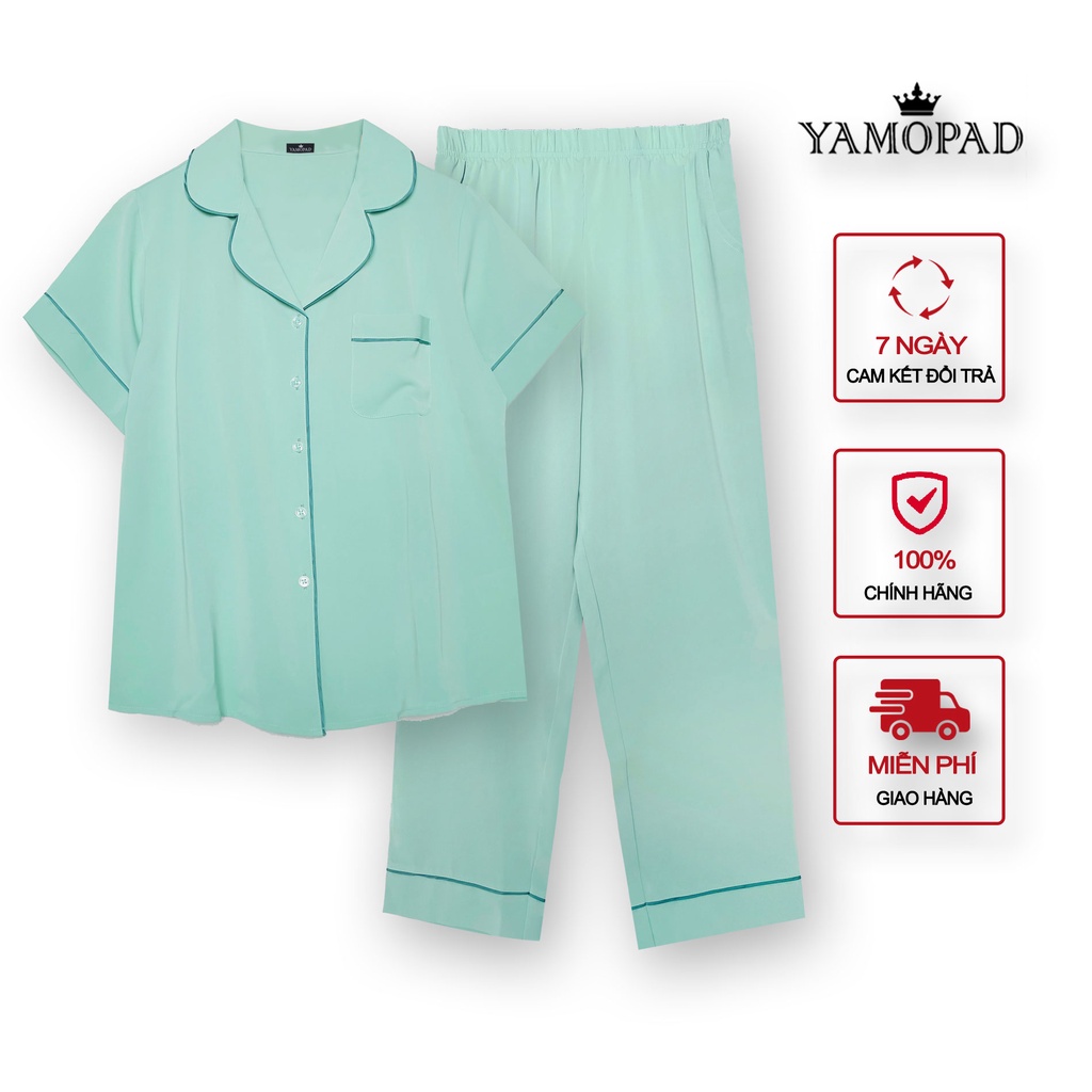 Bộ Đồ Ngủ Pijama Lụa Mango Cao Cấp nhiều màu Thương Hiệu YAMOPAD Siêu Hot 2022