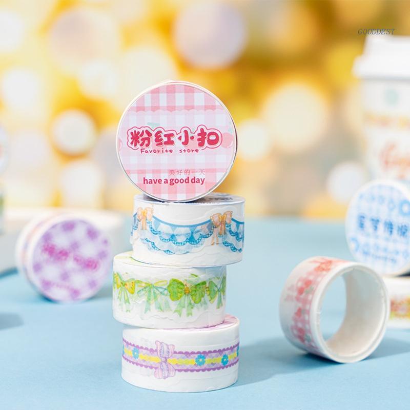 Cuộn Băng Dán Hình Nơ Trang Trí Thủ Công Rộng 20mm DIY Dễ Thương Dành Cho Học Sinh