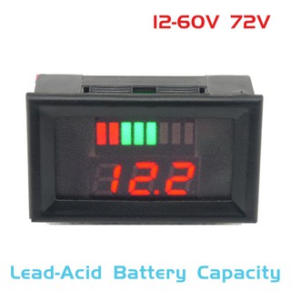 【Rememberme】12-60V Mini Lead Acid Battery Capacity LED Indicator Digital Voltmeter Tester