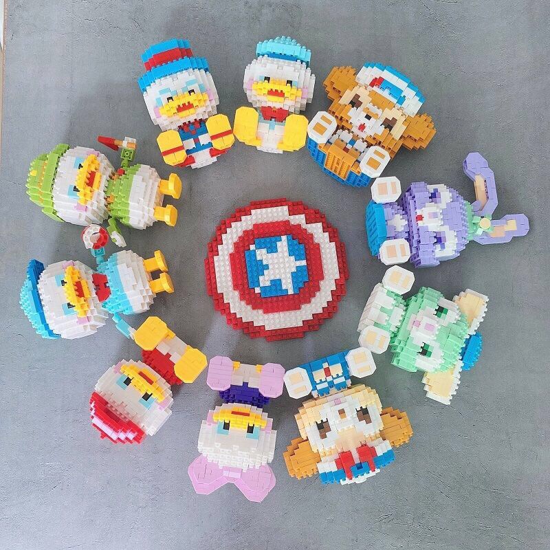 SẴN Lego xếp hình tự lắp ráp mô hình hoạt hình Desnep Mickey Donald dusk Minnie