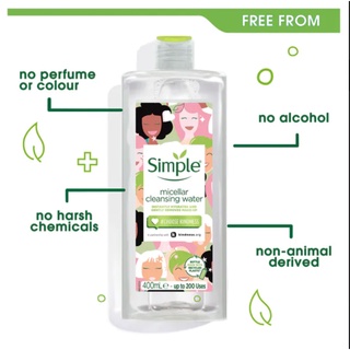 Nước Tẩy Trang Simple Micellar Cleansing Water 400ML