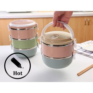HỘP ĐỰNG CƠM LÚA MẠCH 2 TẦNG GIỮ NHIỆT I LÚA MẠCH 2 TẦNG
