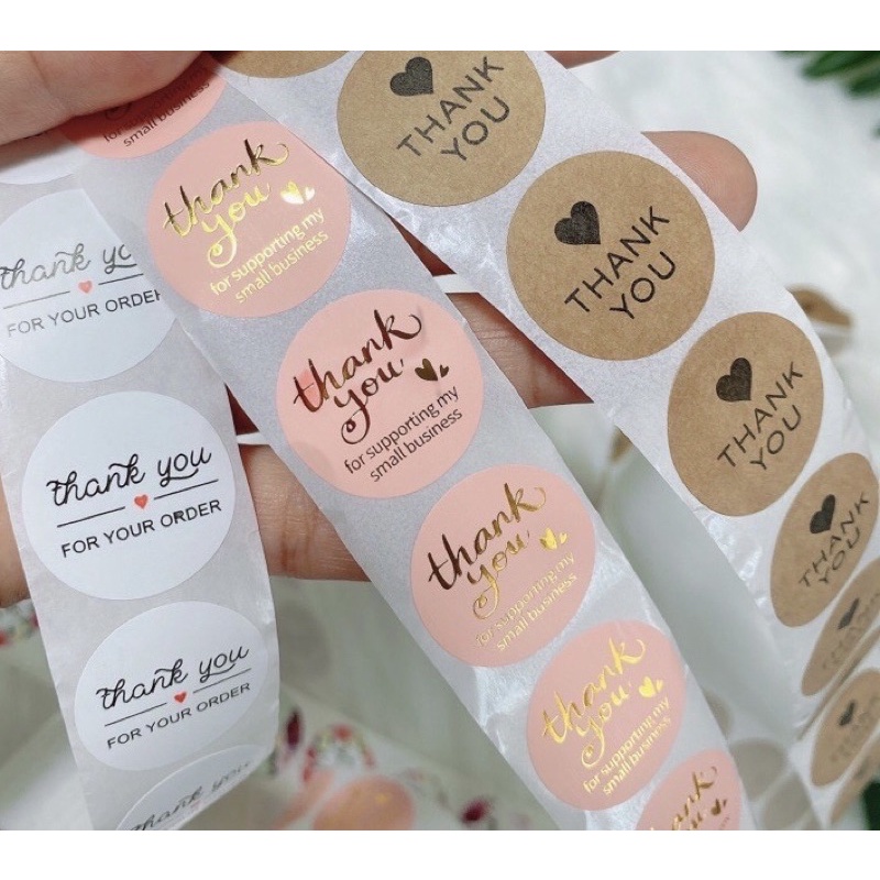 1k 10 sticker thank you siêu đẹp