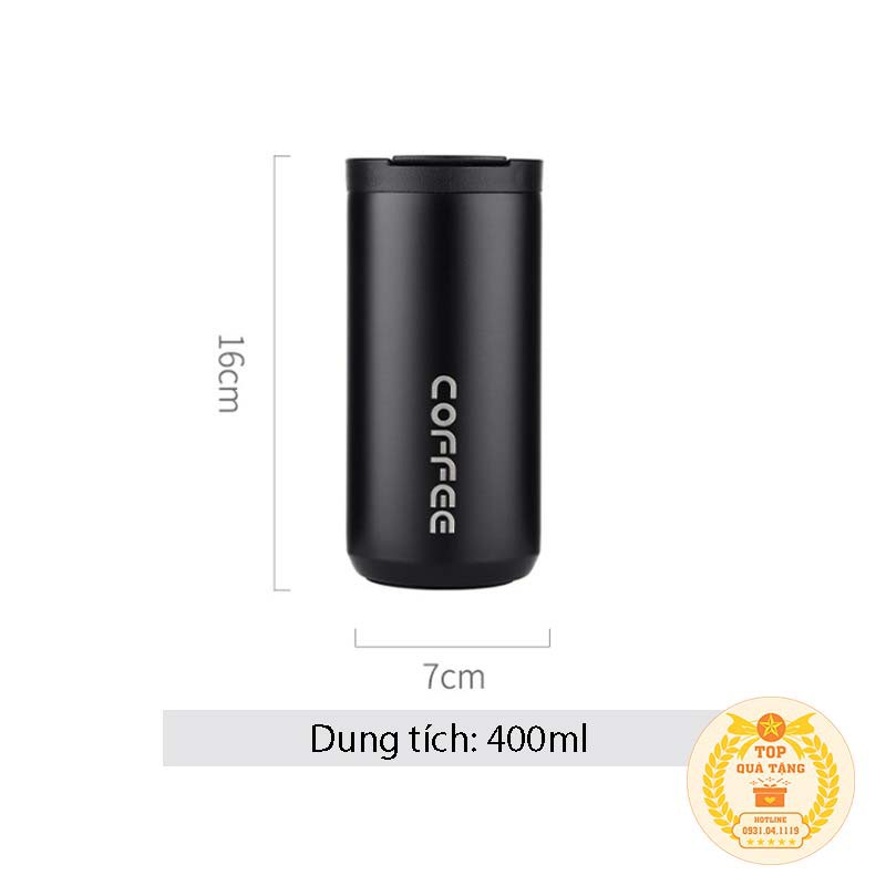 Cốc giữ nhiệt Coffee FREE KHẮC TÊN | Ly cafe giữ nhiệt 400ml 3 lớp inox 304 làm Quà tặng sinh nhật cho bạn gái bạn trai | BigBuy360 - bigbuy360.vn