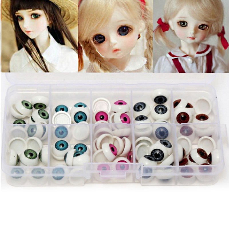 KING 100Pcs Plastic Safety Doll Eyes For Animal Toy Puppet Making DIY Craft Accessories