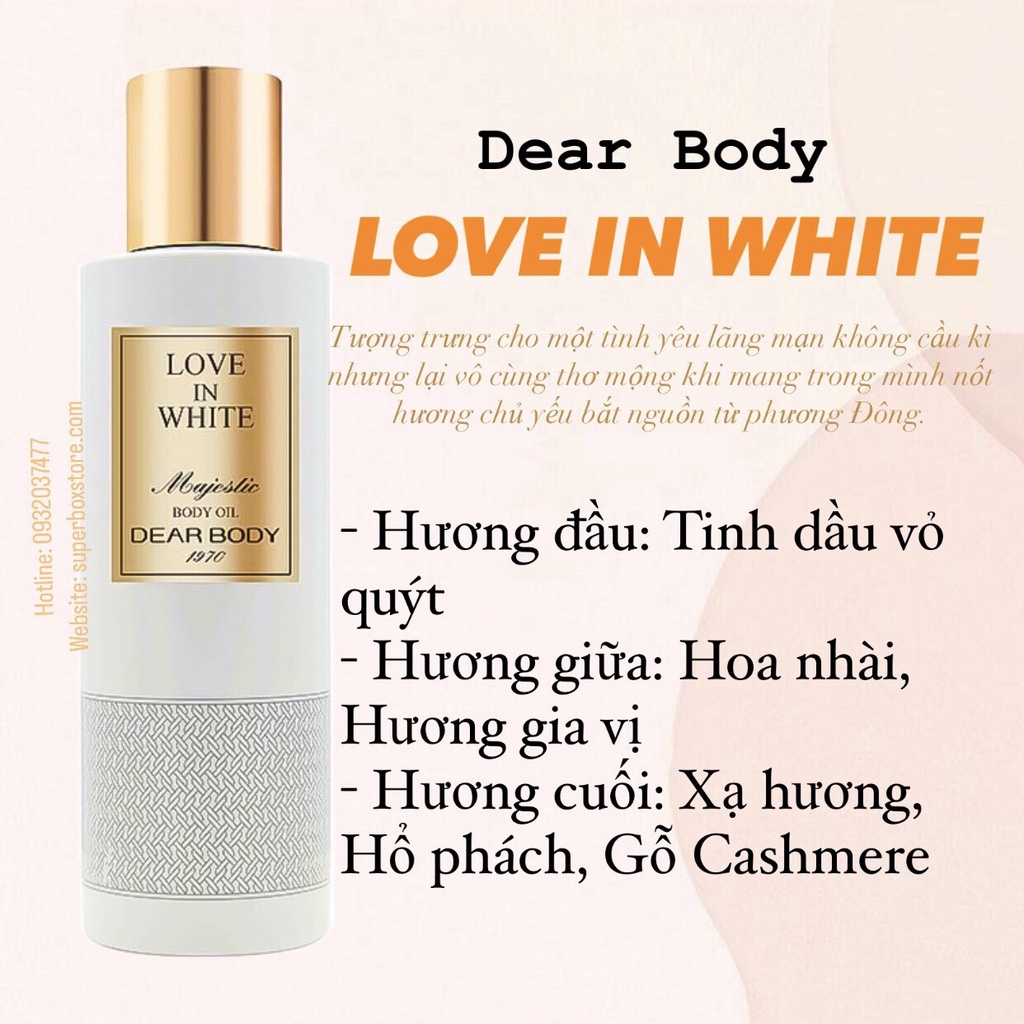 XỊT THƠM TOÀN THÂN DÀNH CHO NỮ - DEAR BODY HƯƠNG NƯỚC HOA - FRAGRANCE MIST 270ml