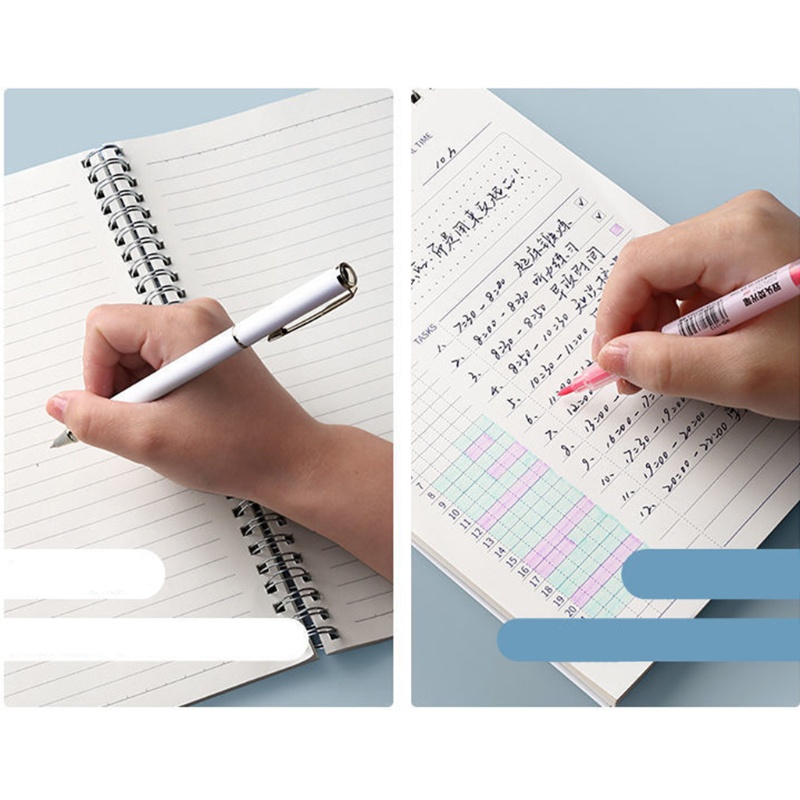 LILY* Portable 100-Day Study Planner Vertically Flipping Dual-side Printed 50 Sheets