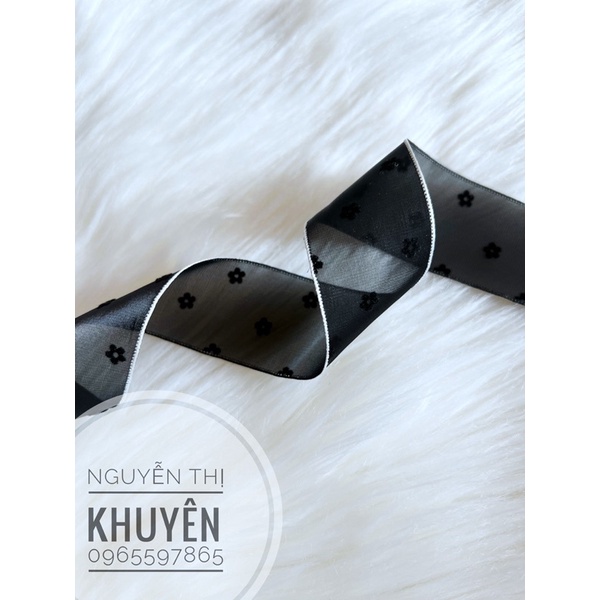 Ruy băng voan họa tiết 3.8cm