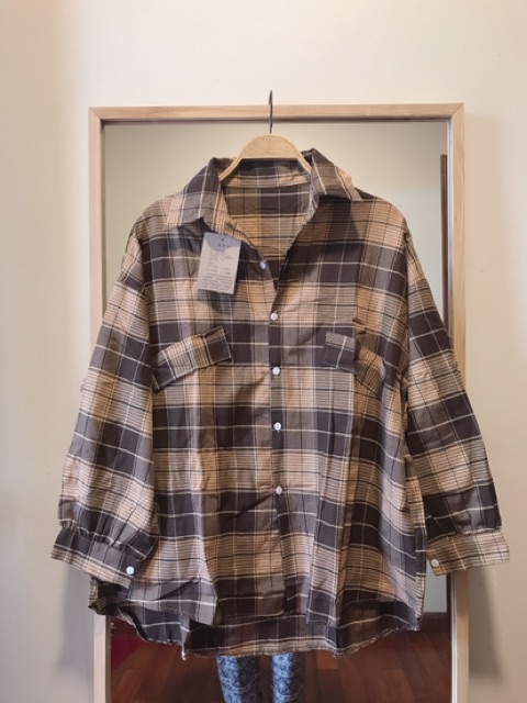 Áo Sơ Mi Nữ 🦋 Sơ Mi Kẻ Tay Bồng KOREA 2 Màu 🦋 | BigBuy360 - bigbuy360.vn