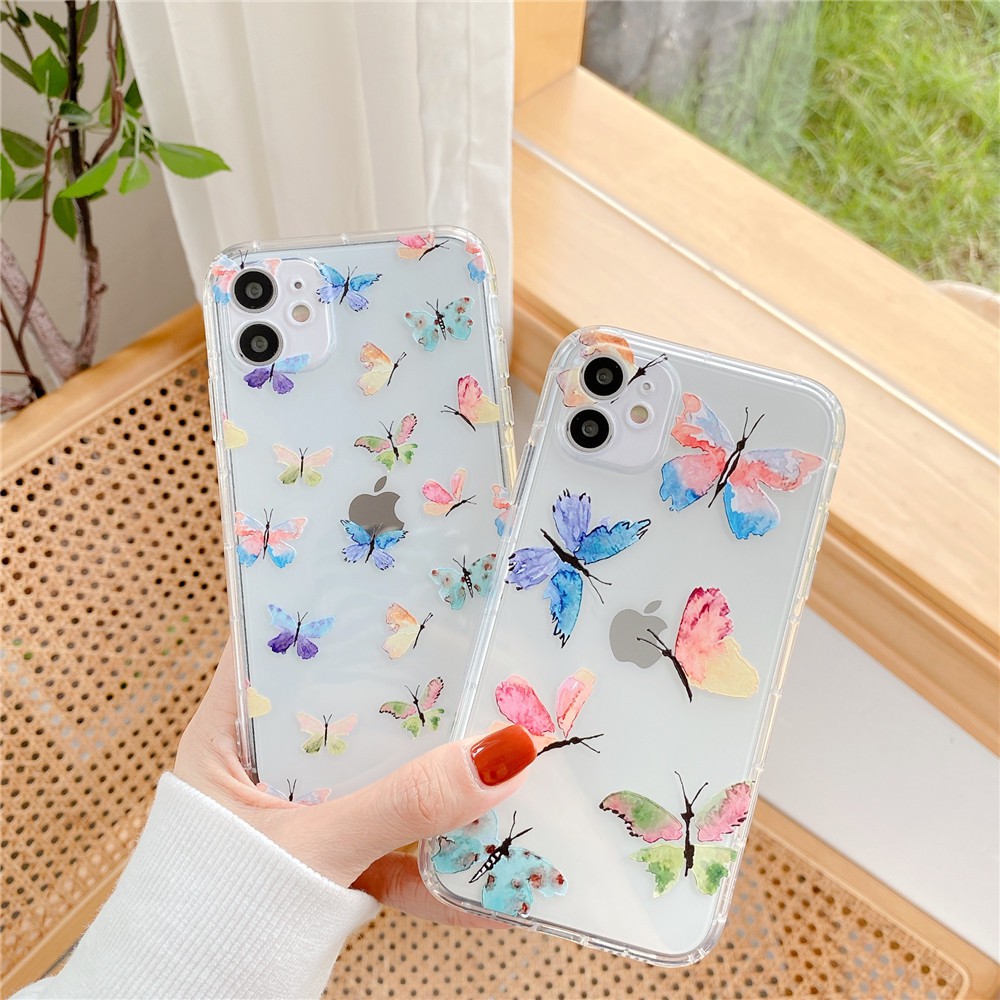 Ốp điện thoại tpu mềm in hoa bướm xinh xắn cho iPhone 11 Pro Max X Xs Max XR iPhone 7 Plus 8 Plus iPhone 6 Plus 6S Plus | BigBuy360 - bigbuy360.vn