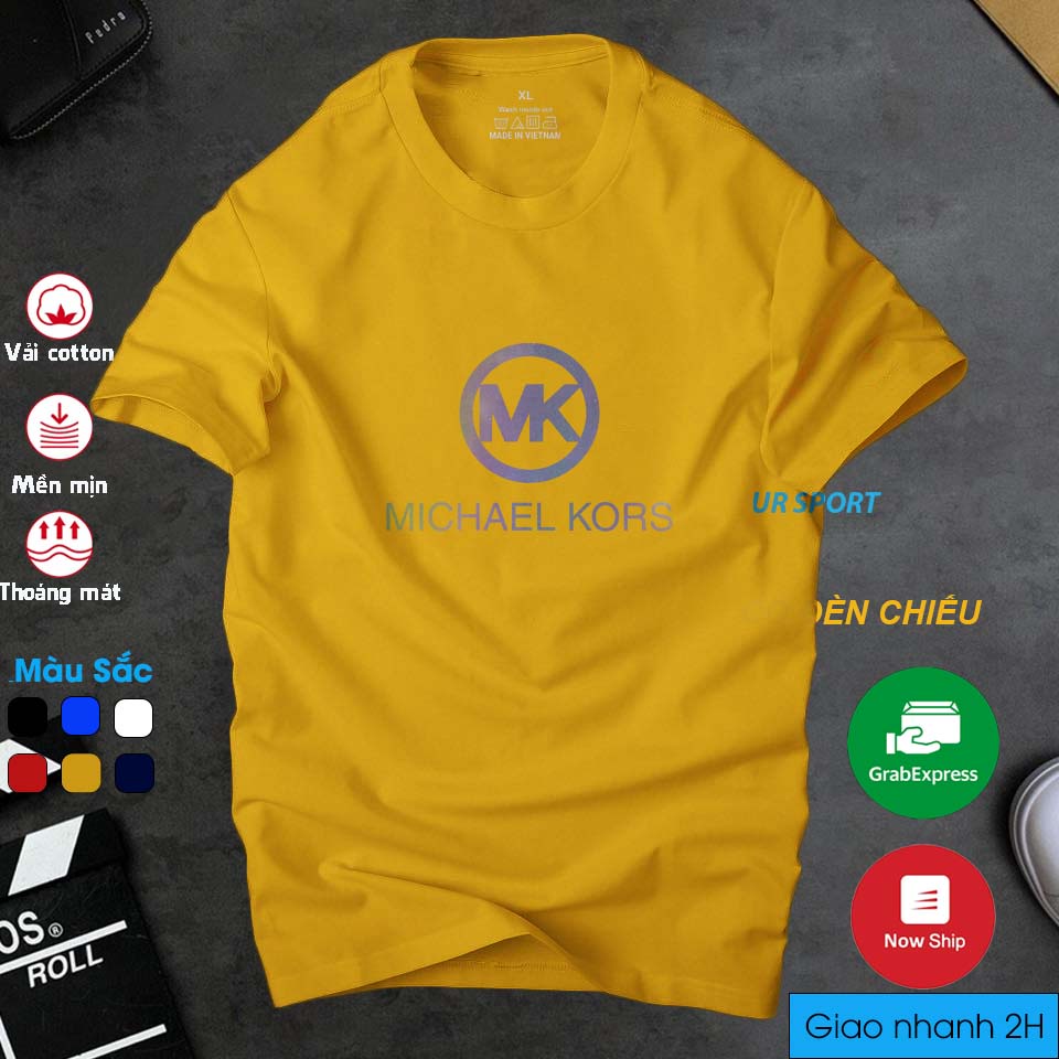 Áo thun nam cổ tròn MKors phản quang 7 màu cá tính, chất vải cotton 4 chiều cao cấp thoáng mát