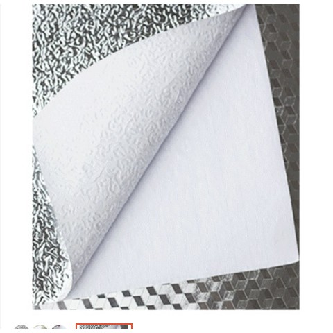 Cuộn 3m decal dán bếp tráng nhôm cách nhiệt khổ 0.6m dán 1.8 mét vuông keo sẵn LOẠI DÀY