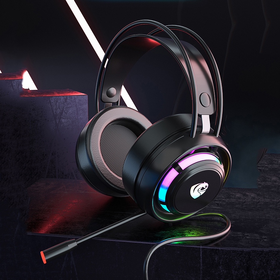 Tai Nghe Chụp Tai PC Chuyên Game Máy Tính K1 Super Gaming Giả Lập 7.1 USB LED RGB Chống Ồn, Tạp Âm, Siêu Bass