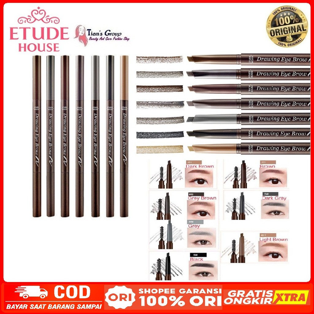 Etude House (Hàng Mới Về) Chì Kẻ Lông Mày 7 Màu Tùy Chọn Phong Cách Hàn Quốc