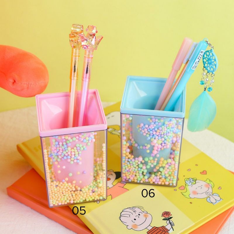 Ống cắm bút trong trang trí hạt xốp toru_slime