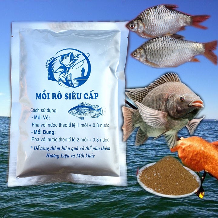 Gói Mồi Câu Cá rô đồng,mè dảnh,chép--cám câu cá sông-mồi câu cá tự nhiên