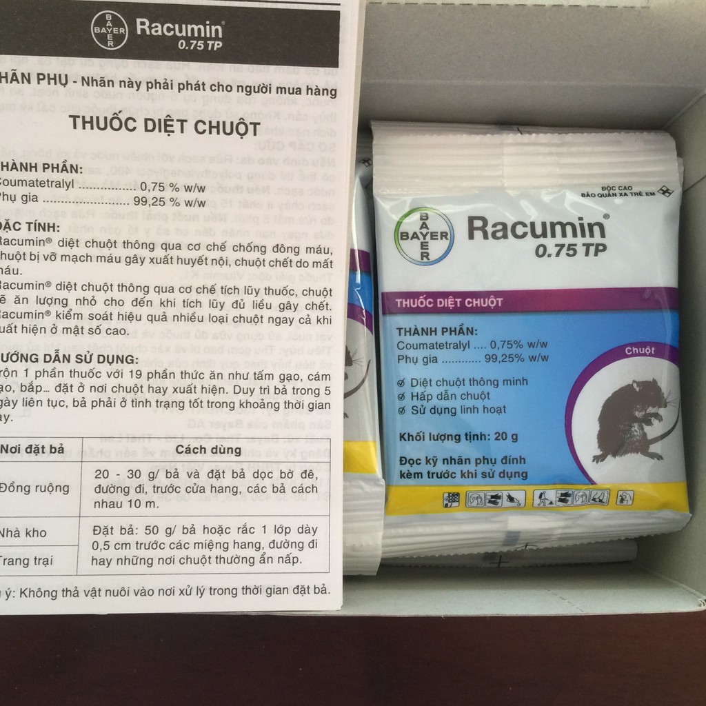 RACUMIN BAYER - THUỐC DIỆT CHUỘT RUỘNG LÚA