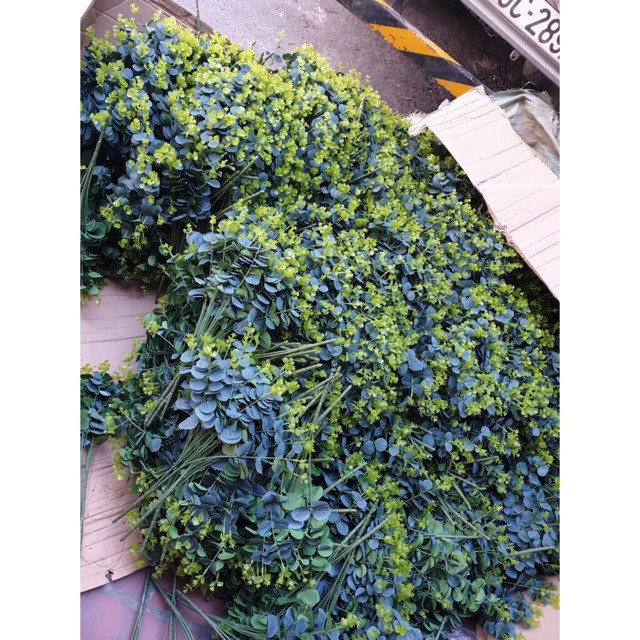 Cụm lá táo điểm hoa sáp 16 nhánh , hàng loại 1