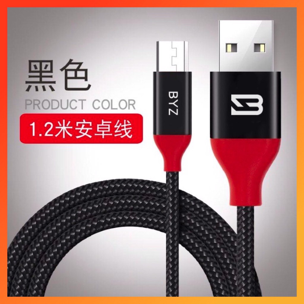 CÁP MICRO USB CHÍNH HÃNG BYZ DÂY DÙ SIÊU DÀI 3M