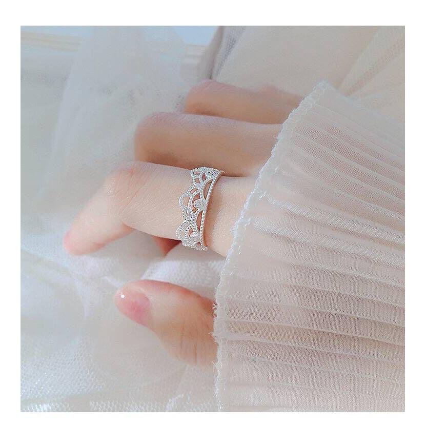 Elegant Elegant Unique Crown 925 Silver Ring