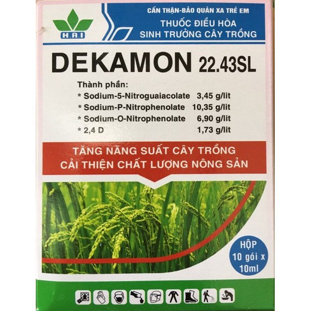 --- Phân bón kích thích sinh trưởng cây trồng DEKAMON 10ml (dùng cho 20-20 lít nước) chất, giá rẻ.